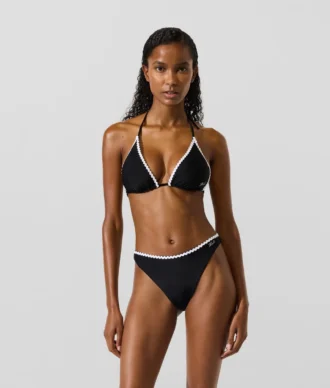 Haut de bikini triangle festonné