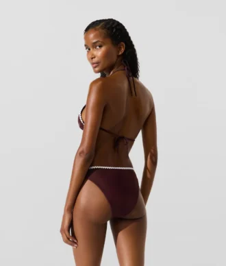Haut de bikini triangle festonné
