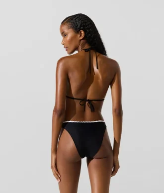 Haut de bikini triangle festonné