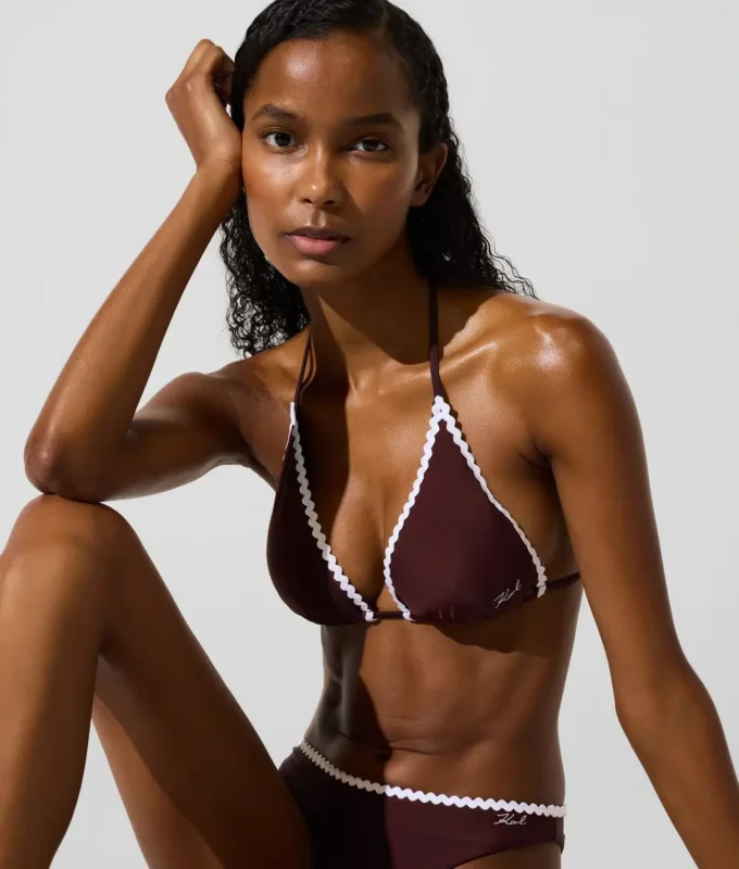 Haut de bikini triangle festonné Haut de bikini triangle festonné