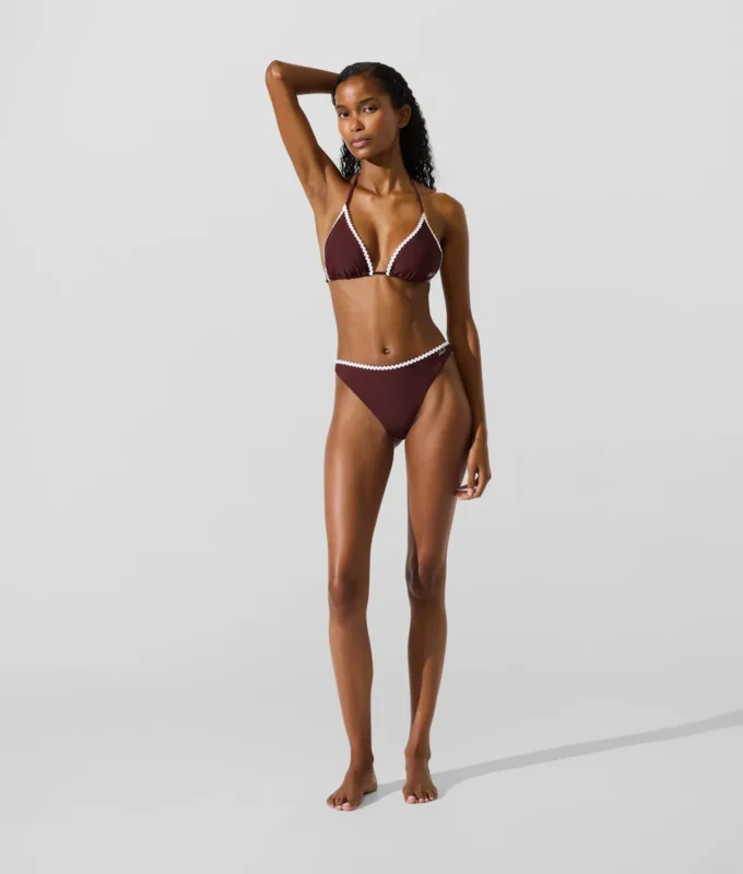 Haut de bikini triangle festonné Haut de bikini triangle festonné