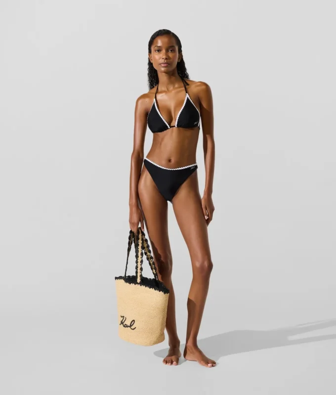 Haut de bikini triangle festonné Haut de bikini triangle festonné