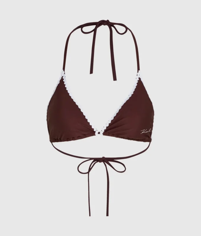 Haut de bikini triangle festonné Haut de bikini triangle festonné