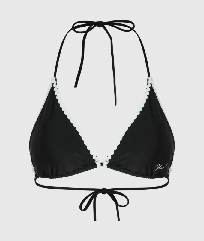 Haut de bikini triangle festonné Haut de bikini triangle festonné