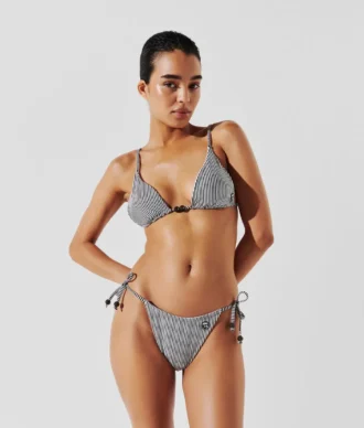 HAUT DE BIKINI TRIANGLE À RAYURES IKON