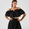HAUT DE MAILLOT DE BAIN COURT À ÉPAULES DÉNUDÉES HAUT DE MAILLOT DE BAIN COURT À ÉPAULES DÉNUDÉES