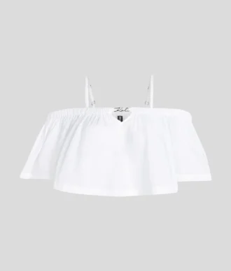 HAUT DE MAILLOT DE BAIN COURT À ÉPAULES DÉNUDÉES