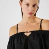HAUT DE MAILLOT DE BAIN COURT À ÉPAULES DÉNUDÉES HAUT DE MAILLOT DE BAIN COURT À ÉPAULES DÉNUDÉES