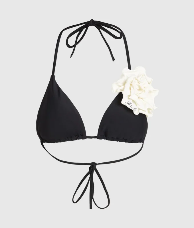 HAUT DE MAILLOT DE BAIN TRIANGLE À FLEURS HAUT DE MAILLOT DE BAIN TRIANGLE À FLEURS