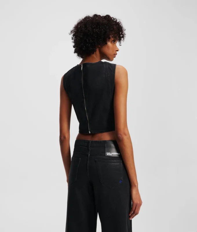 HAUT EN DENIM ENDUIT HAUT EN DENIM ENDUIT