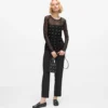 Haut en maille avec autographe en strass Haut en maille avec autographe en strass