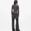 Jean ample à découpes à la taille