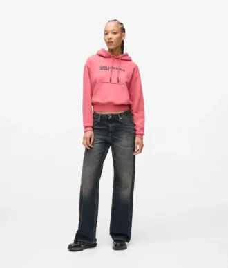 Jean décontracté à taille mi-haute