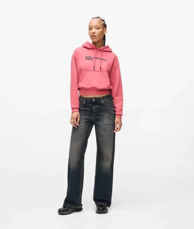 Jean décontracté à taille mi-haute