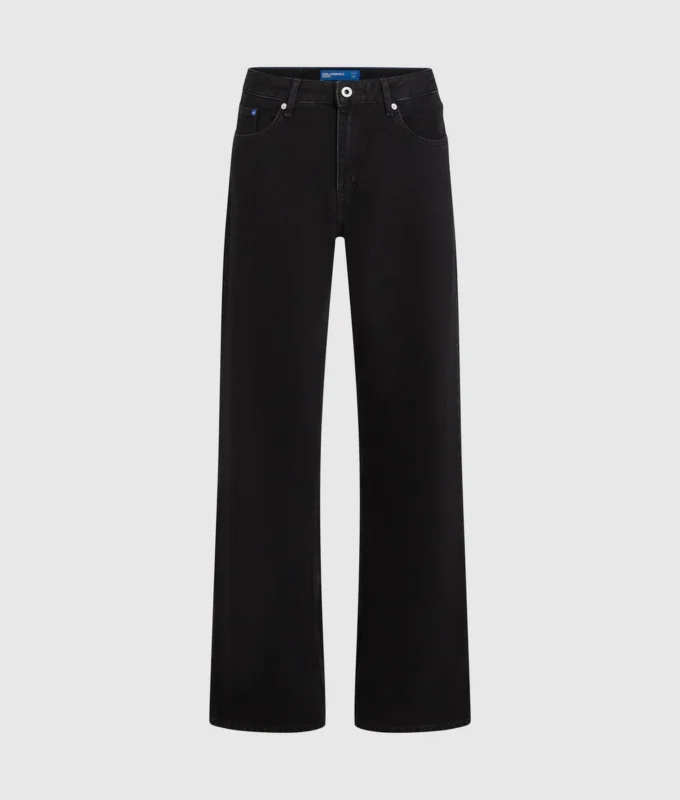 Jean décontracté à taille mi-haute Jean décontracté à taille mi-haute