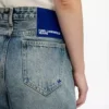 Jean décontracté à taille mi-haute