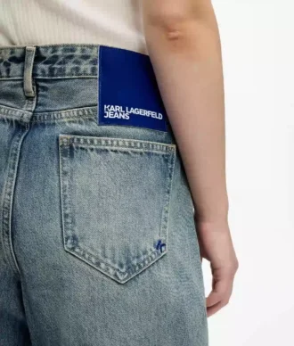 Jean décontracté à taille mi-haute