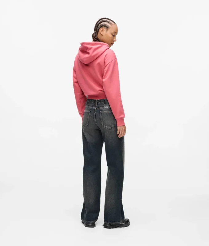 Jean décontracté à taille mi-haute