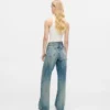 Jean décontracté à taille mi-haute