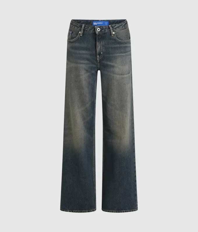 Jean décontracté à taille mi-haute