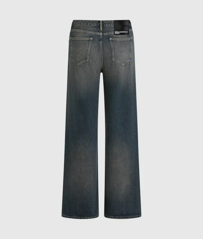 Jean décontracté à taille mi-haute
