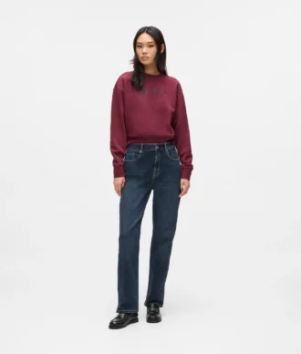 Jean droit taille haute