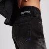 JEAN DROIT À TAILLE HAUTE OMBRÉ