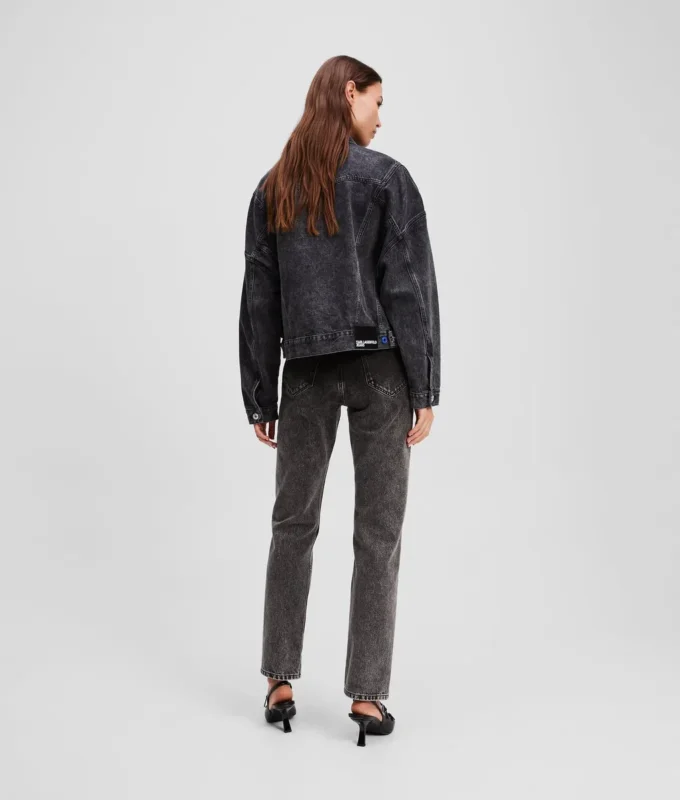 JEAN DROIT À TAILLE HAUTE OMBRÉ