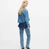 Jean droit taille haute superposé Jean droit taille haute superposé