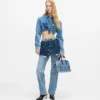 Jean droit taille haute superposé Jean droit taille haute superposé