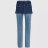 Jean droit taille haute superposé Jean droit taille haute superposé