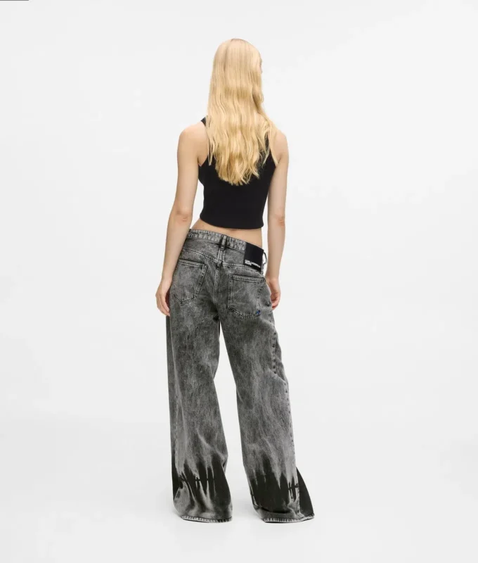 Jean large taille basse délavé Jean large taille basse délavé