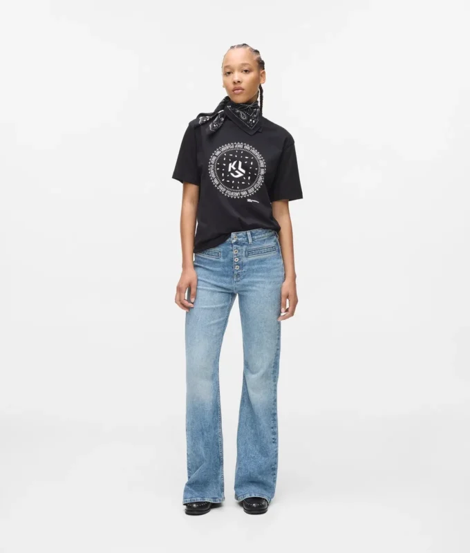 Jean évasé taille haute Jean évasé taille haute