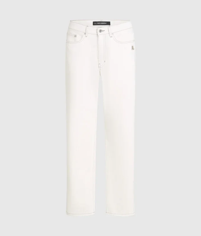 JEANS À COUTURES CONTRASTÉES JEANS À COUTURES CONTRASTÉES