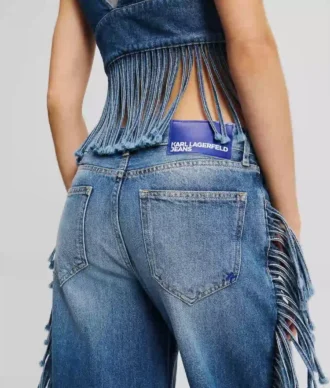 JEANS DÉCONTRACTÉS À FRANGES