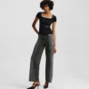JEANS DÉTENDUS À TAILLE MOYENNE BICOLORES JEANS DÉTENDUS À TAILLE MOYENNE BICOLORES