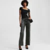 JEANS DÉTENDUS À TAILLE MOYENNE BICOLORES JEANS DÉTENDUS À TAILLE MOYENNE BICOLORES