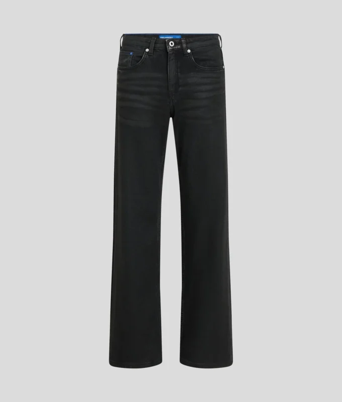 JEANS DÉTENDUS À TAILLE MOYENNE ENDUITS JEANS DÉTENDUS À TAILLE MOYENNE ENDUITS
