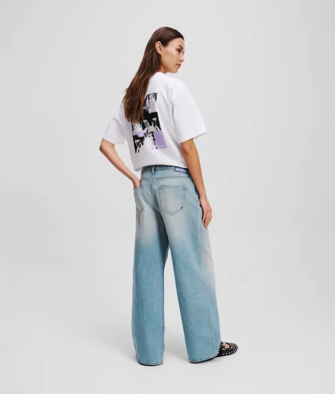 JEANS À JAMBES LARGES PLISSÉES JEANS À JAMBES LARGES PLISSÉES