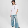 JEANS À JAMBES LARGES PLISSÉES JEANS À JAMBES LARGES PLISSÉES