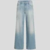JEANS À JAMBES LARGES PLISSÉES JEANS À JAMBES LARGES PLISSÉES