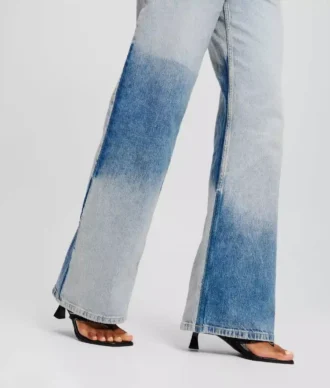 JEANS RELAXÉ À BLOCS DE COULEURS