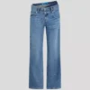 JEANS RELAX À DOUBLE CEINTURE JEANS RELAX À DOUBLE CEINTURE