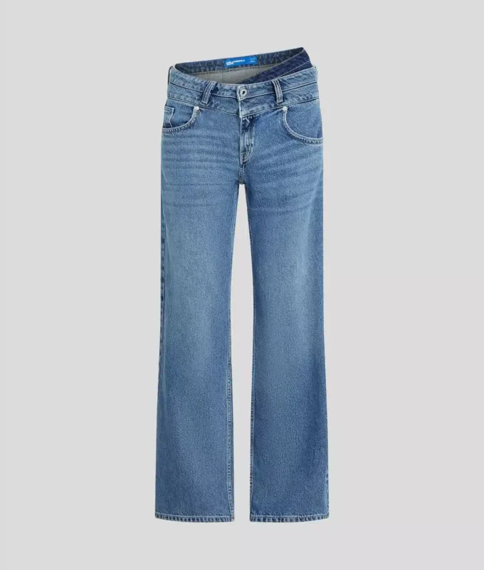 JEANS RELAX À DOUBLE CEINTURE JEANS RELAX À DOUBLE CEINTURE
