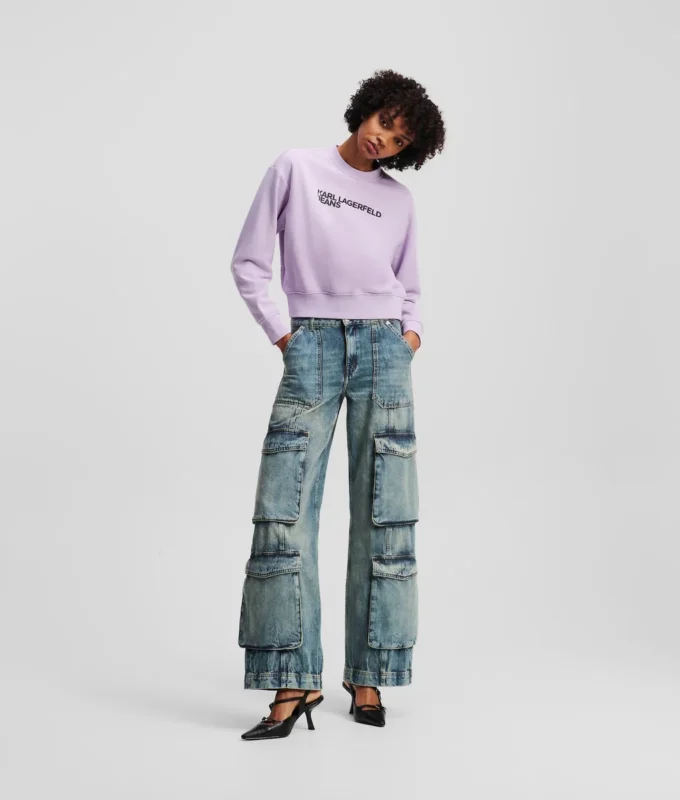 JEANS RELAX À TAILLE MOYENNE UTILITAIRES JEANS RELAX À TAILLE MOYENNE UTILITAIRES