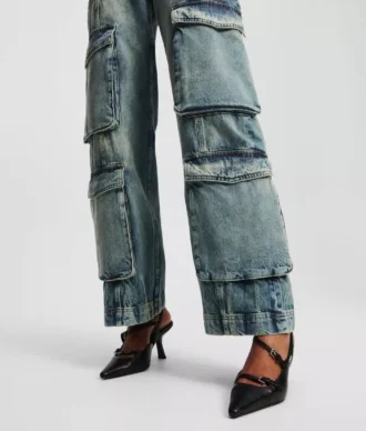 JEANS RELAX À TAILLE MOYENNE UTILITAIRES
