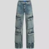 JEANS RELAX À TAILLE MOYENNE UTILITAIRES JEANS RELAX À TAILLE MOYENNE UTILITAIRES