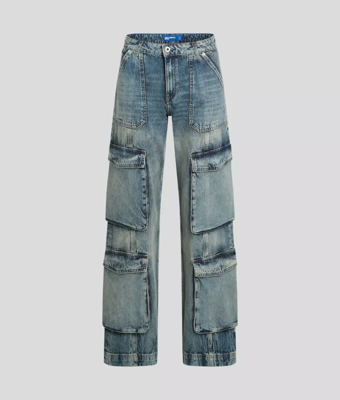 JEANS RELAX À TAILLE MOYENNE UTILITAIRES JEANS RELAX À TAILLE MOYENNE UTILITAIRES