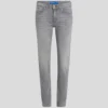 JEANS SLIM À TAILLE MOYENNE ET OURLET FENDU JEANS SLIM À TAILLE MOYENNE ET OURLET FENDU