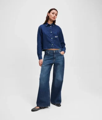 JEANS À TAILLE BASSE ET JAMBES LARGES